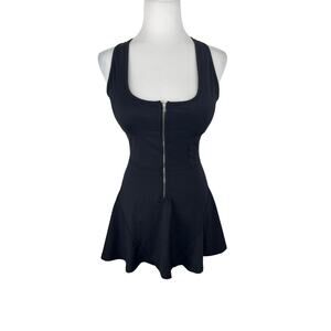 BOTA Audrey Stretchy Black Mini Dress Flattering Fit Size S